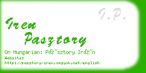 iren pasztory business card